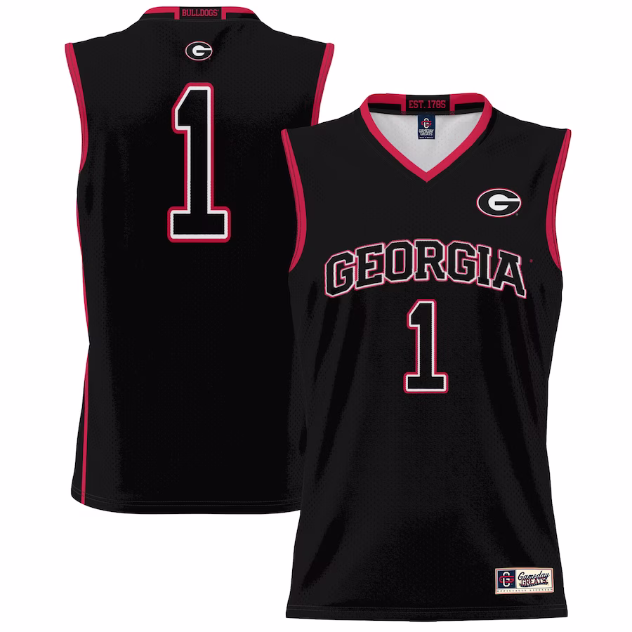 #1 Georgia Bulldogs GameDay Greats Youth Lightweight Basketball Jersey - Black - Jersey