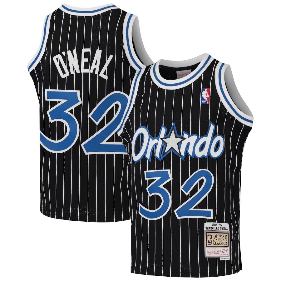 Youth Orlando Magic Shaquille O'Neal Mitchell & Ness Black 1994-95 Hardwood Classics Swingman Throwback Jersey - Jersey