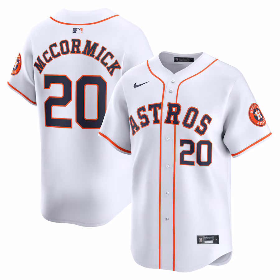 Men's Houston Astros Chas McCormick Nike White Home Limited Player Jersey - Jersey