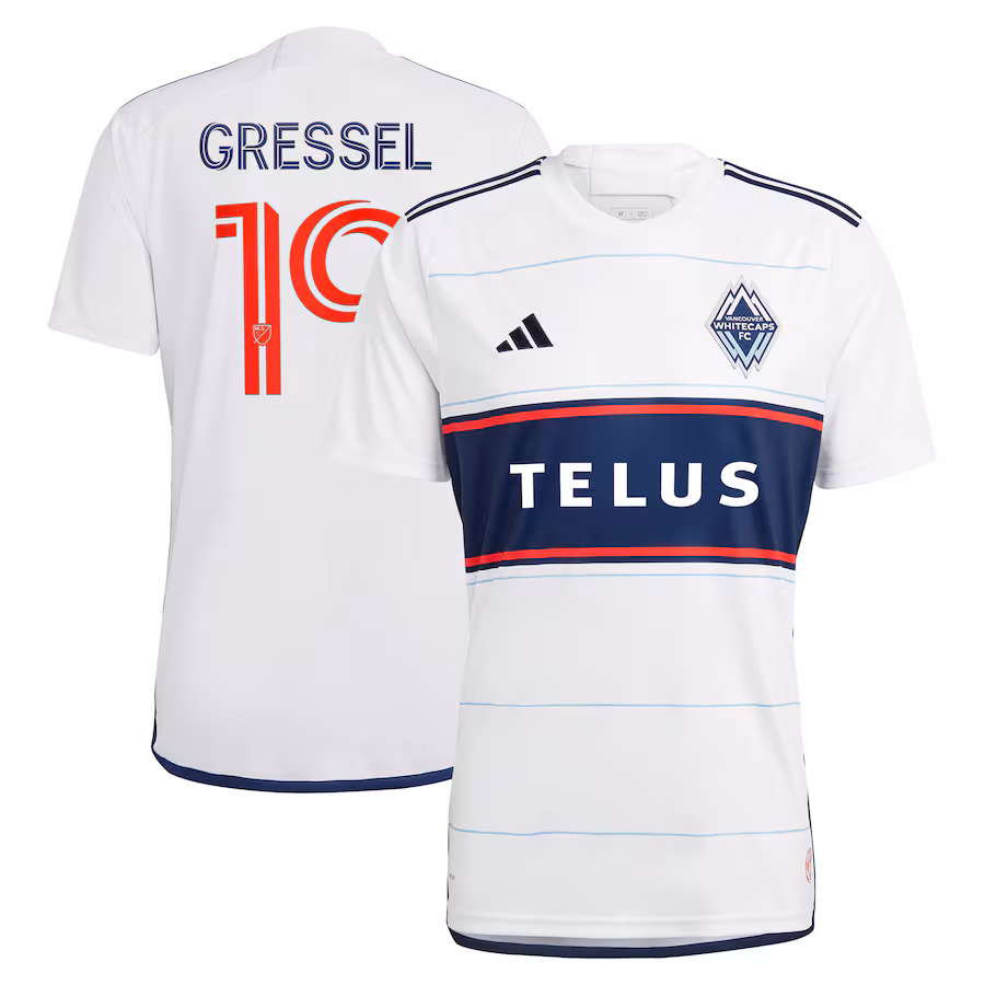 Men's Vancouver Whitecaps FC Julian Gressel adidas White 2023 Bloodlines Replica Player Jersey - Jersey