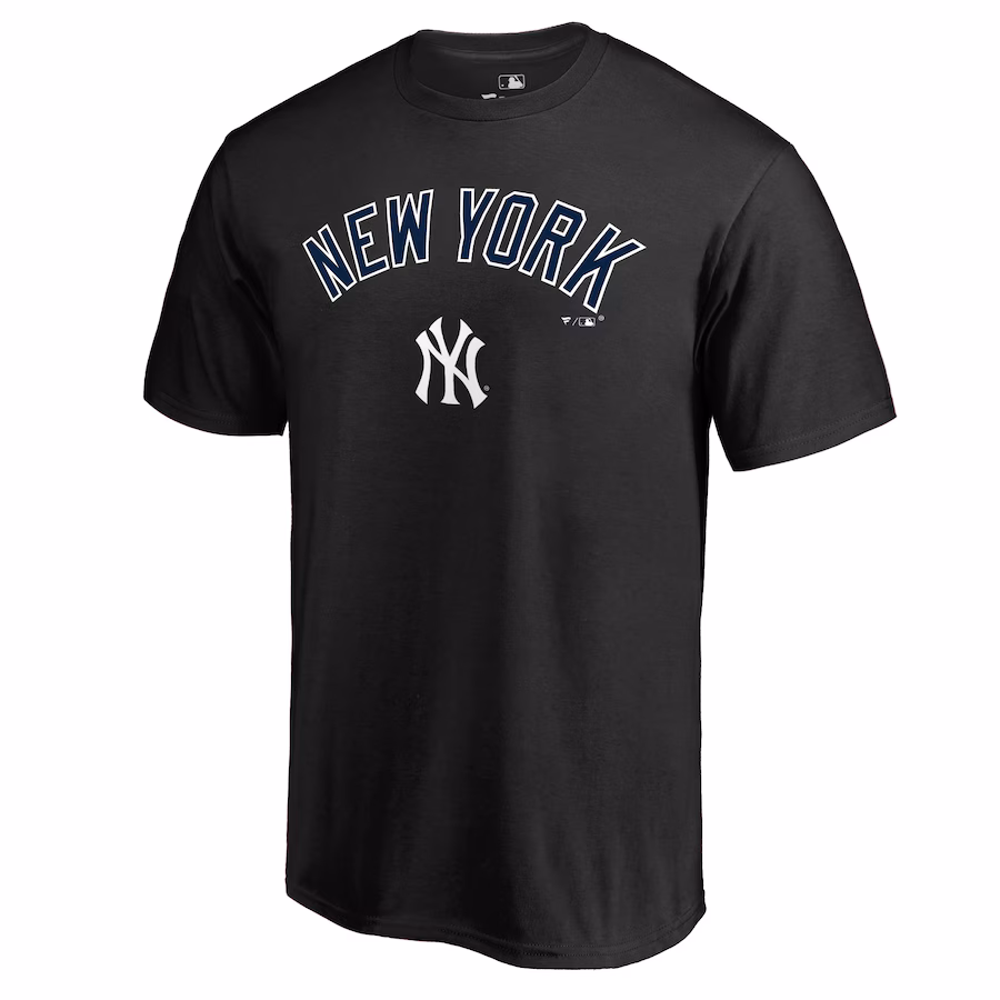 Men's New York Yankees Black Team Lockup T-Shirt - Jersey