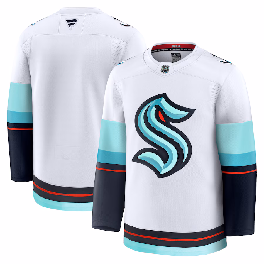 Men's Seattle Kraken Fanatics White Away Premium Jersey - Jersey