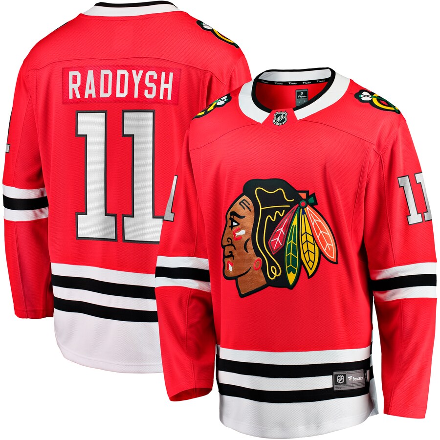 Men's Chicago Blackhawks Taylor Raddysh Fanatics Branded Red Home Breakaway Jersey - Jersey