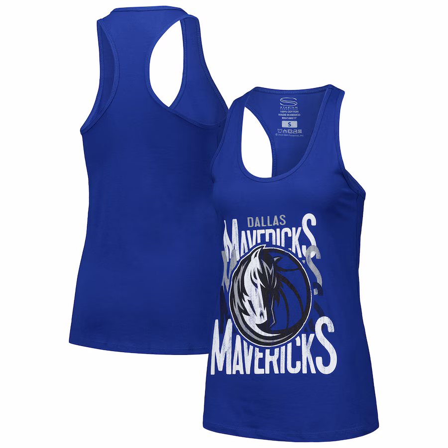 Women's Dallas Mavericks Stadium Essentials Blue Dedication Tank Top - Jersey