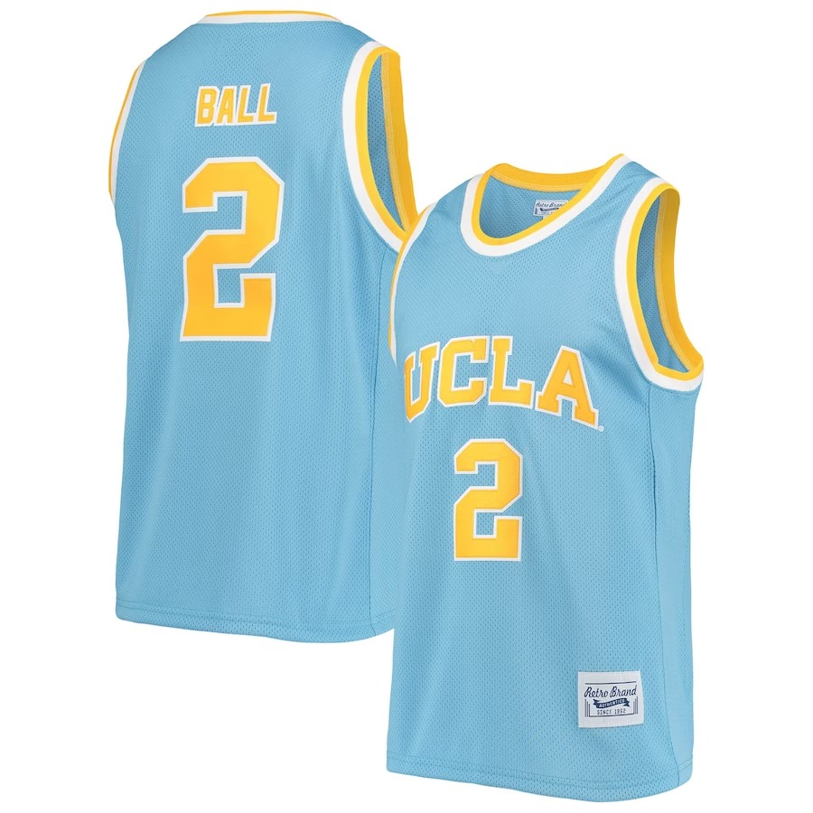 Lonzo Ball UCLA Bruins Original Retro Brand Alumni Basketball Jersey - Blue - Jersey