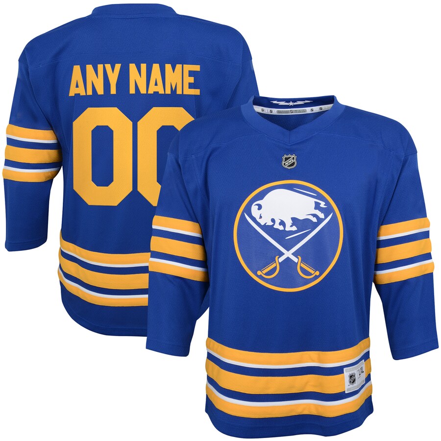 Youth Buffalo Sabres Blue Home Replica Custom Jersey - Jersey