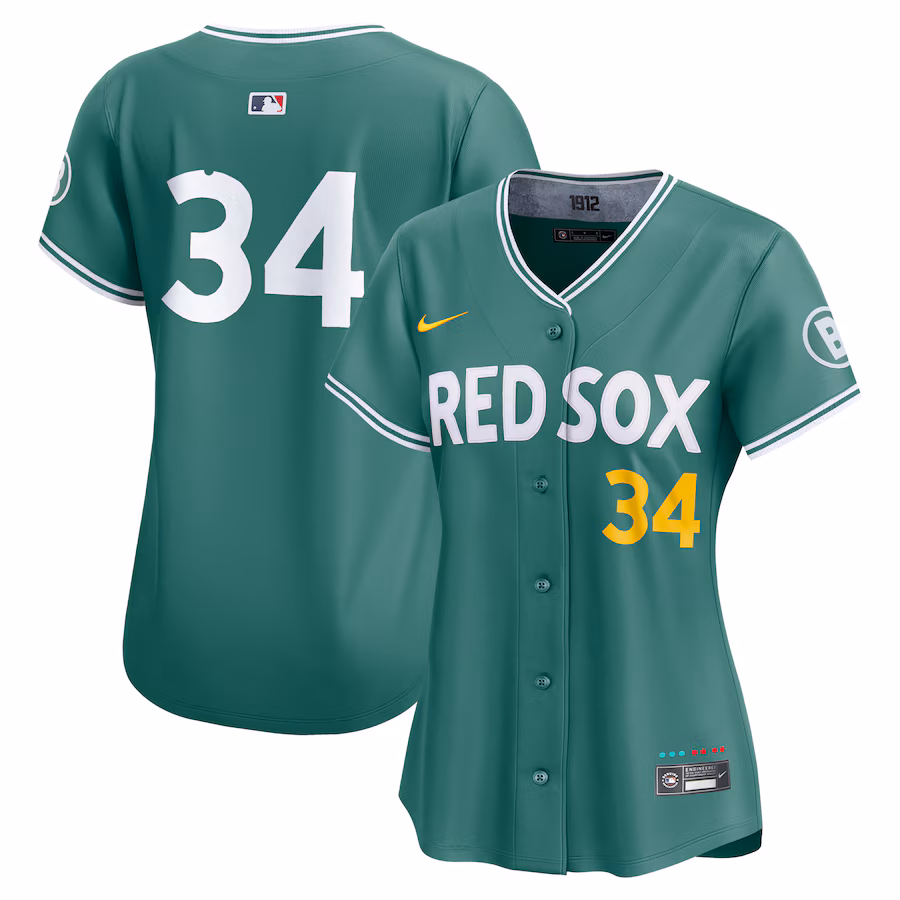 Women's Boston Red Sox David Ortiz Nike Green 2025 City Connect Limited Retired Player Jersey - Jersey