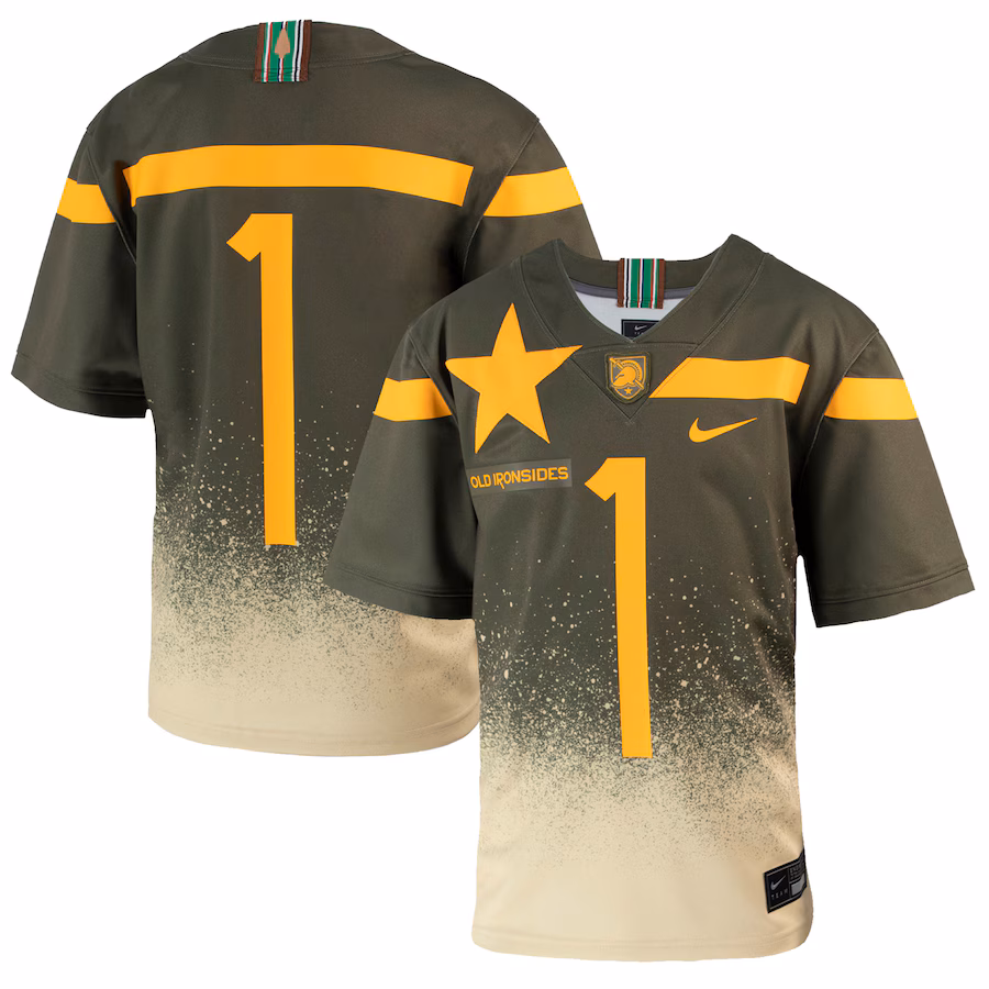 Youth Nike #19 Olive Army Black Knights 1st Armored Division Old Ironsides Untouchable Football Jersey - Jersey