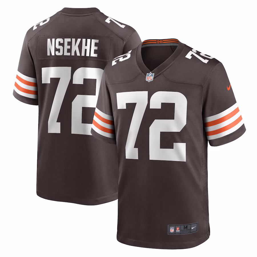 Men's Cleveland Browns Ty Nsekhe Nike  Brown  Game Jersey - Jersey