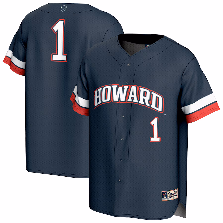 Youth GameDay Greats Navy Howard Bison Collegiate Baseball Fashion Jersey - Jersey