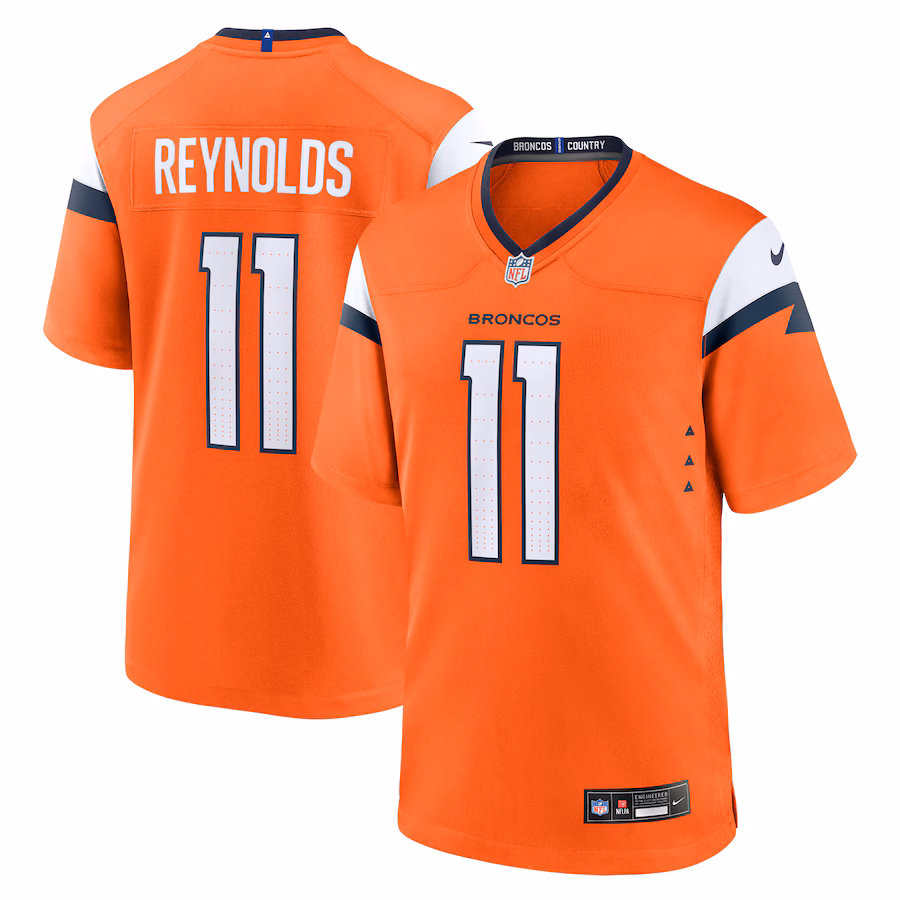 Men's Denver Broncos Josh Reynolds Nike  Orange Game Jersey - Jersey