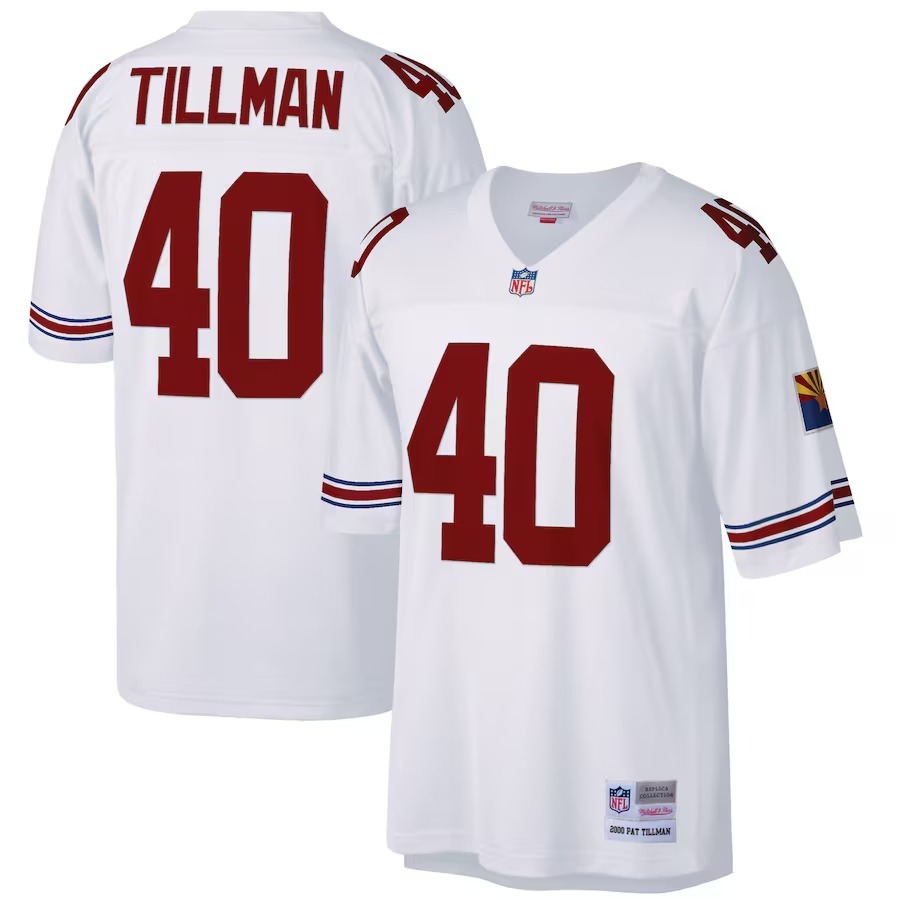 Men's Arizona Cardinals Pat Tillman Mitchell & Ness White Big & Tall 2000 Retired Player Replica Jersey - Jersey