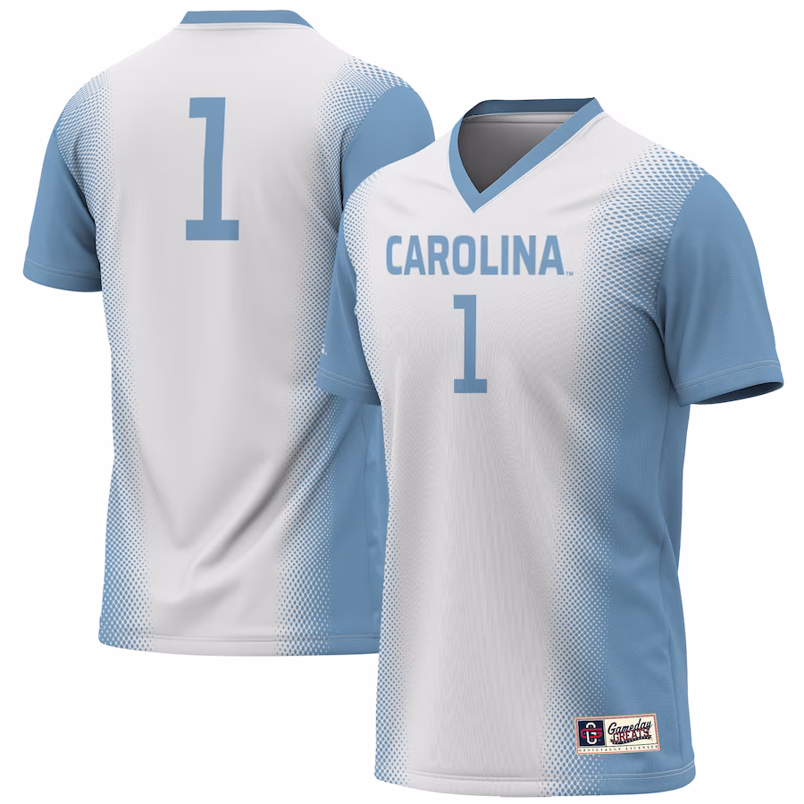 #1 North Carolina Tar Heels GameDay Greats Unisex Women's Soccer Lightweight Fashion Jersey - White - Jersey