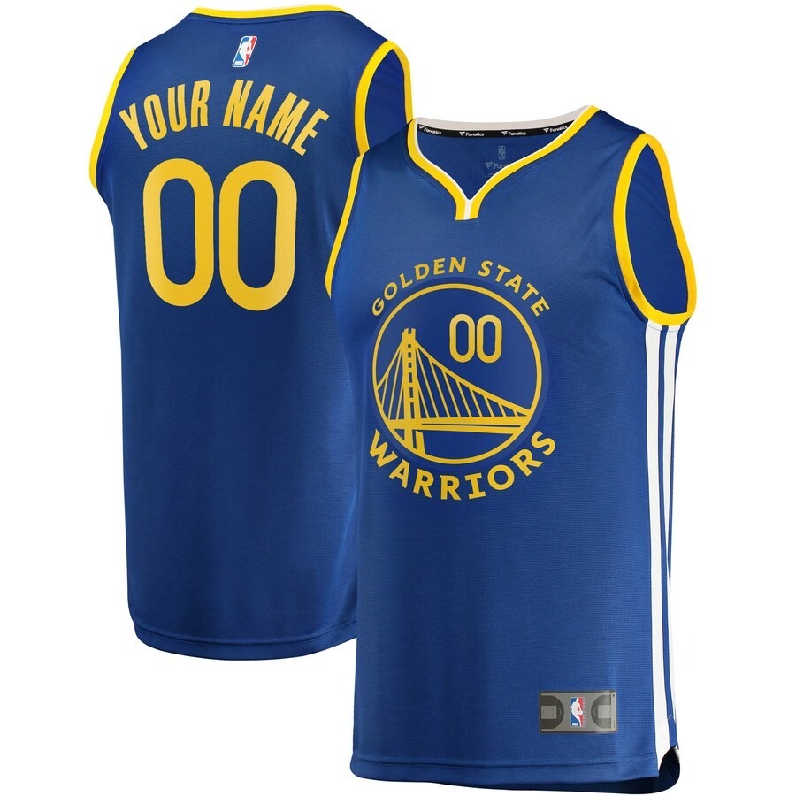 Men's Golden State Warriors Fanatics Royal Fast Break Custom Replica Jersey - Icon Edition - Jersey