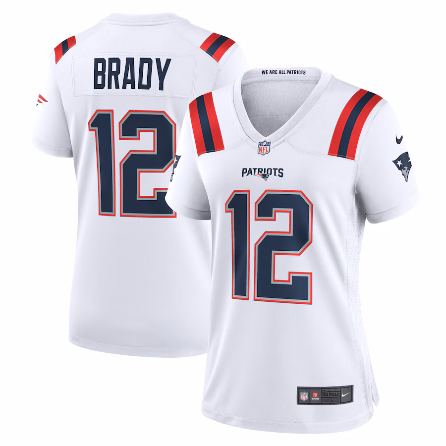 Women's New England Patriots Tom Brady Nike White Retired Game Jersey - Jersey