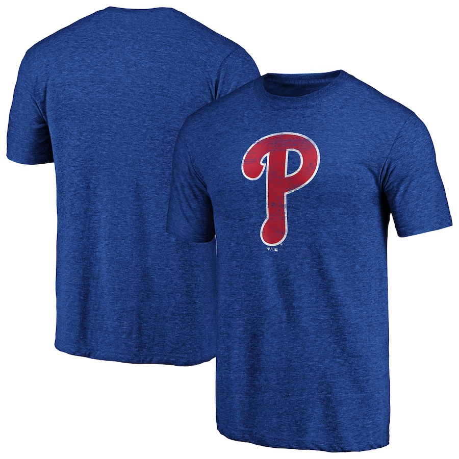 Men's Philadelphia Phillies Profile Royal Big & Tall Weathered Logo T-Shirt - Jersey