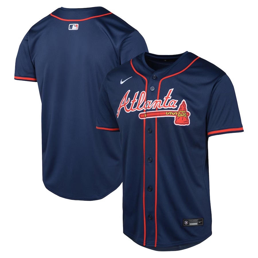 Youth Atlanta Braves Nike Navy Alternate Limited Jersey - Jersey