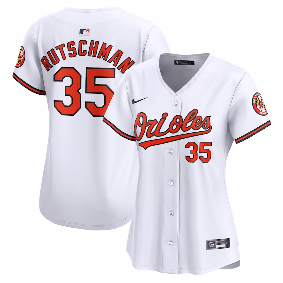 Women's Baltimore Orioles Adley Rutschman Nike White Home Limited Player Jersey - Jersey