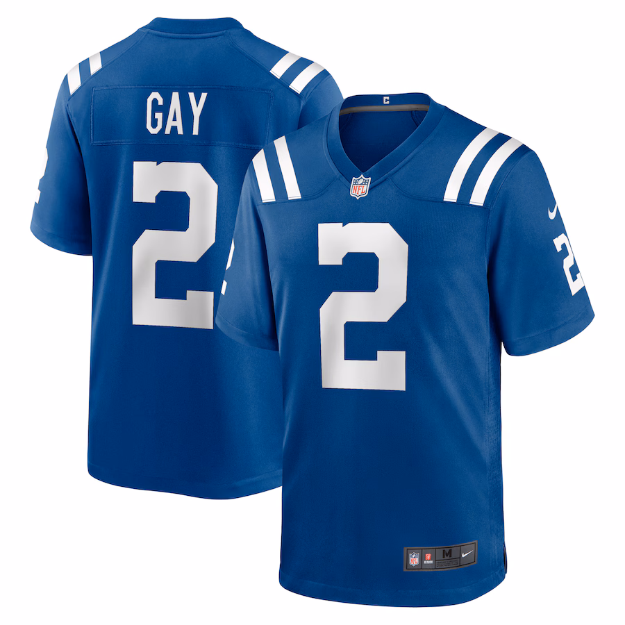 Men's Indianapolis Colts Matt Gay Nike Royal Game Player Jersey - Jersey