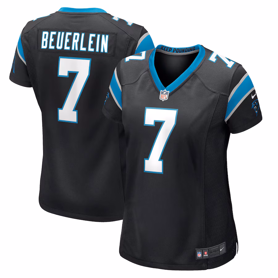 Women's Carolina Panthers Steve Beuerlein Nike Black Retired Player Jersey - Jersey