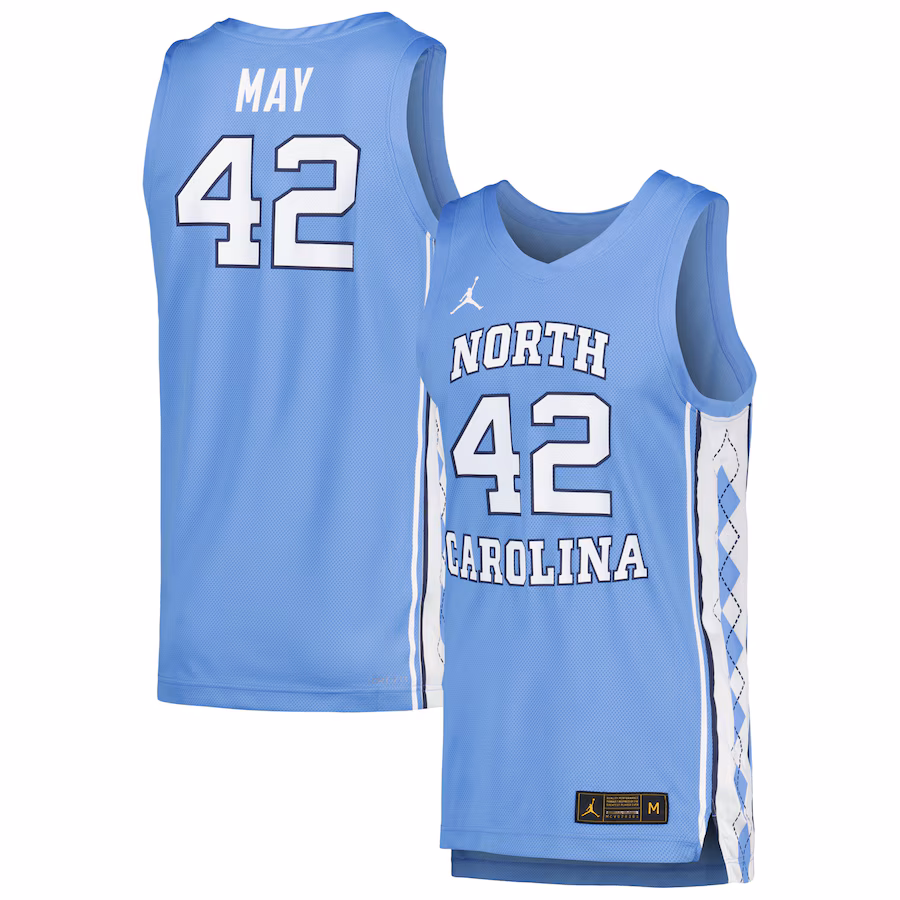 Sean May North Carolina Tar Heels Jordan Brand Replica Basketball Player Jersey - Carolina Blue - Jersey