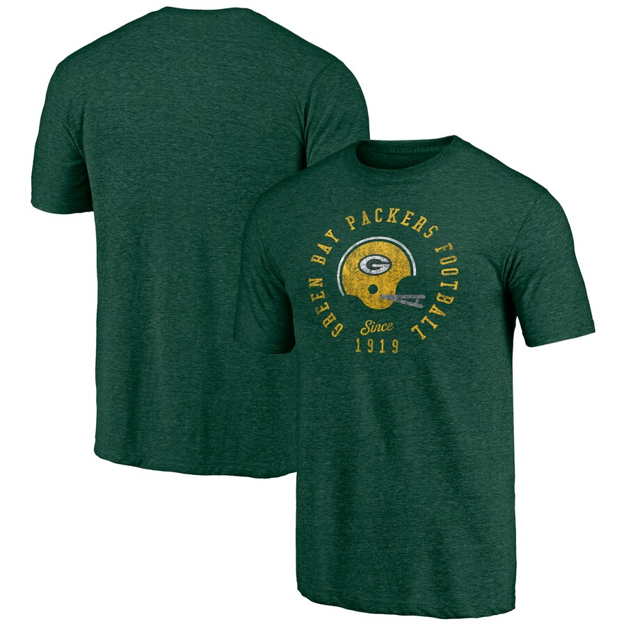 Men's Green Bay Packers  Green Hot Route Tri-Blend T-Shirt - Jersey
