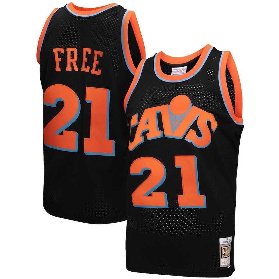 Men's Cleveland Cavaliers Mitchell & Ness Black 1984-85 Hardwood Classics World B. Free Reload 3.0 Swingman Jersey - Jersey