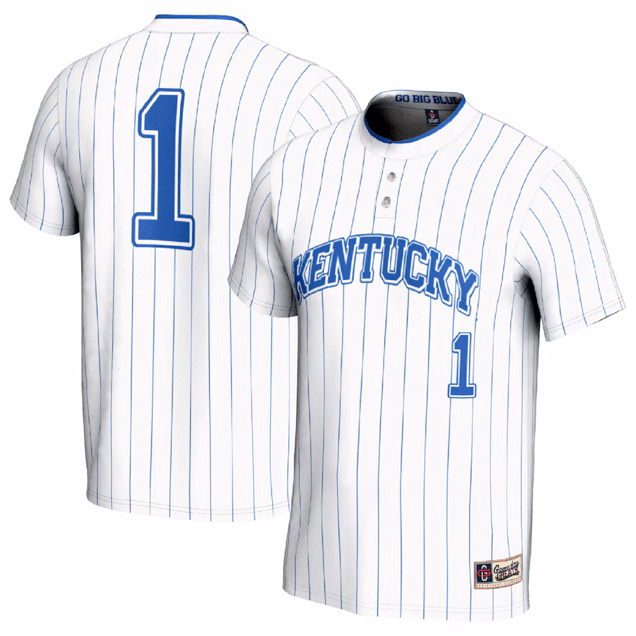 Youth GameDay Greats #1 White Kentucky Wildcats Lightweight Softball Fashion Jersey - Jersey