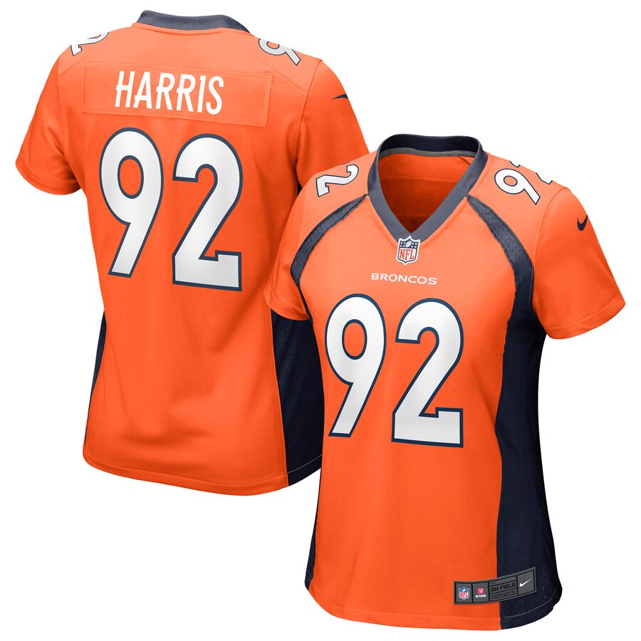 Women's Denver Broncos Jonathan Harris Nike Orange Game Jersey - Jersey