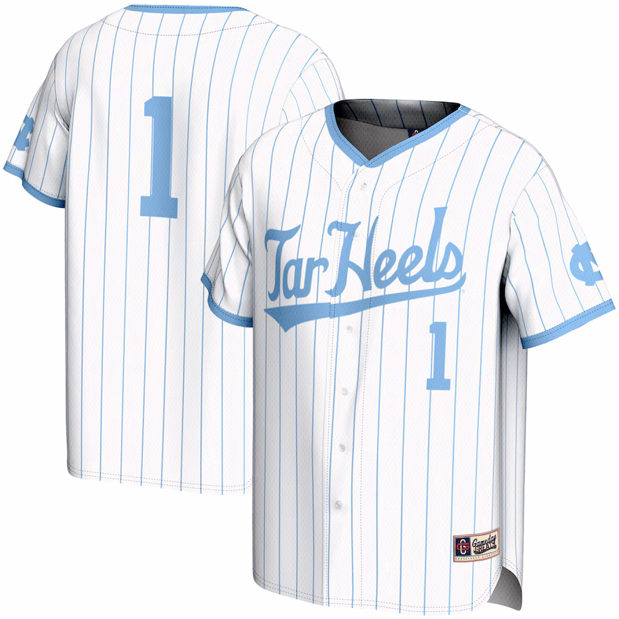 Youth GameDay Greats #1 White North Carolina Tar Heels Lightweight Baseball Jersey - Jersey