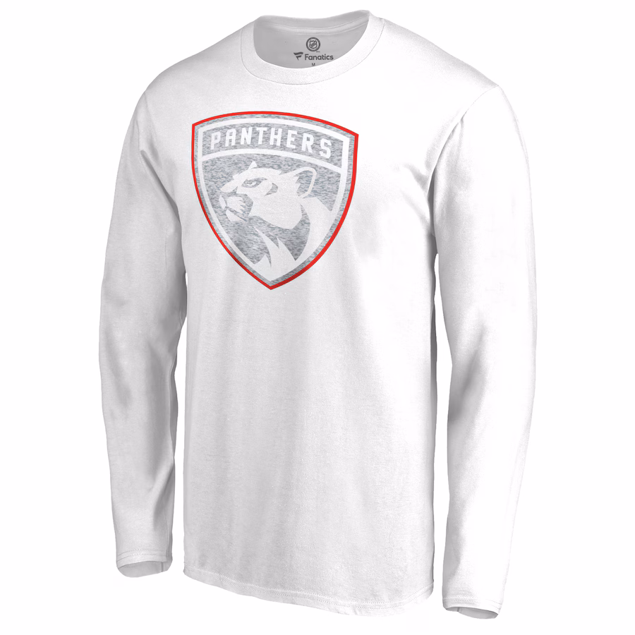 Men's Florida Panthers White White Out Long Sleeve T-Shirt - Jersey