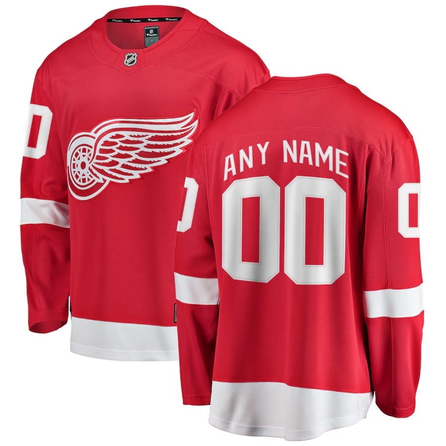 Men's Detroit Red Wings Fanatics Red Home Breakaway Custom Jersey - Jersey