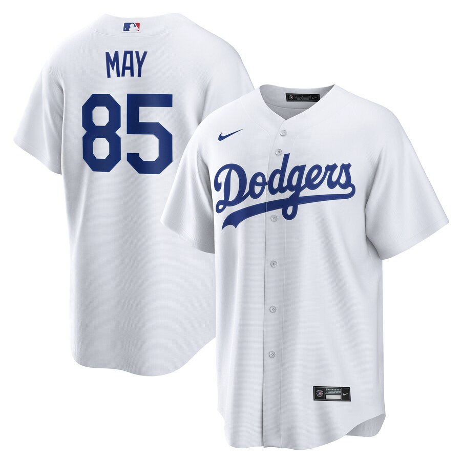Men's Los Angeles Dodgers Dustin May Nike White Home Replica Jersey - Jersey