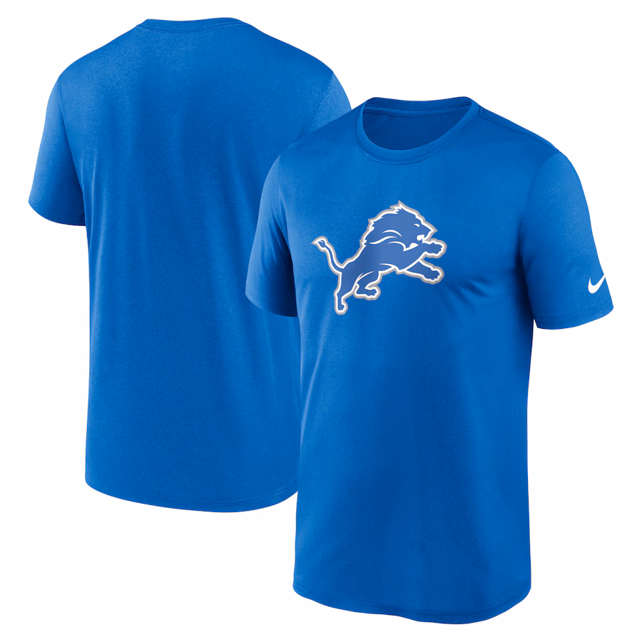 Men's Detroit Lions Nike Blue Legend Logo Performance T-Shirt - Jersey