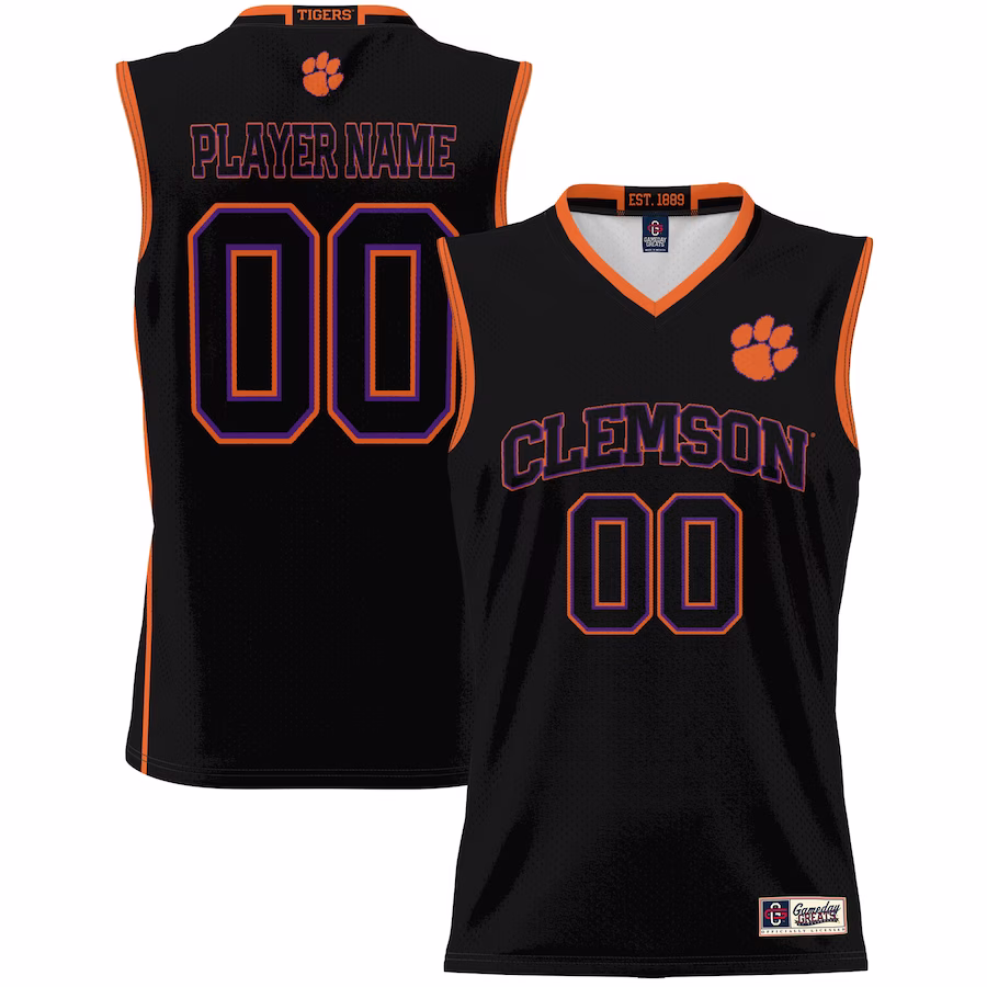Clemson Tigers GameDay Greats Youth NIL Pick-A-Player Lightweight Basketball Jersey - Black - Jersey