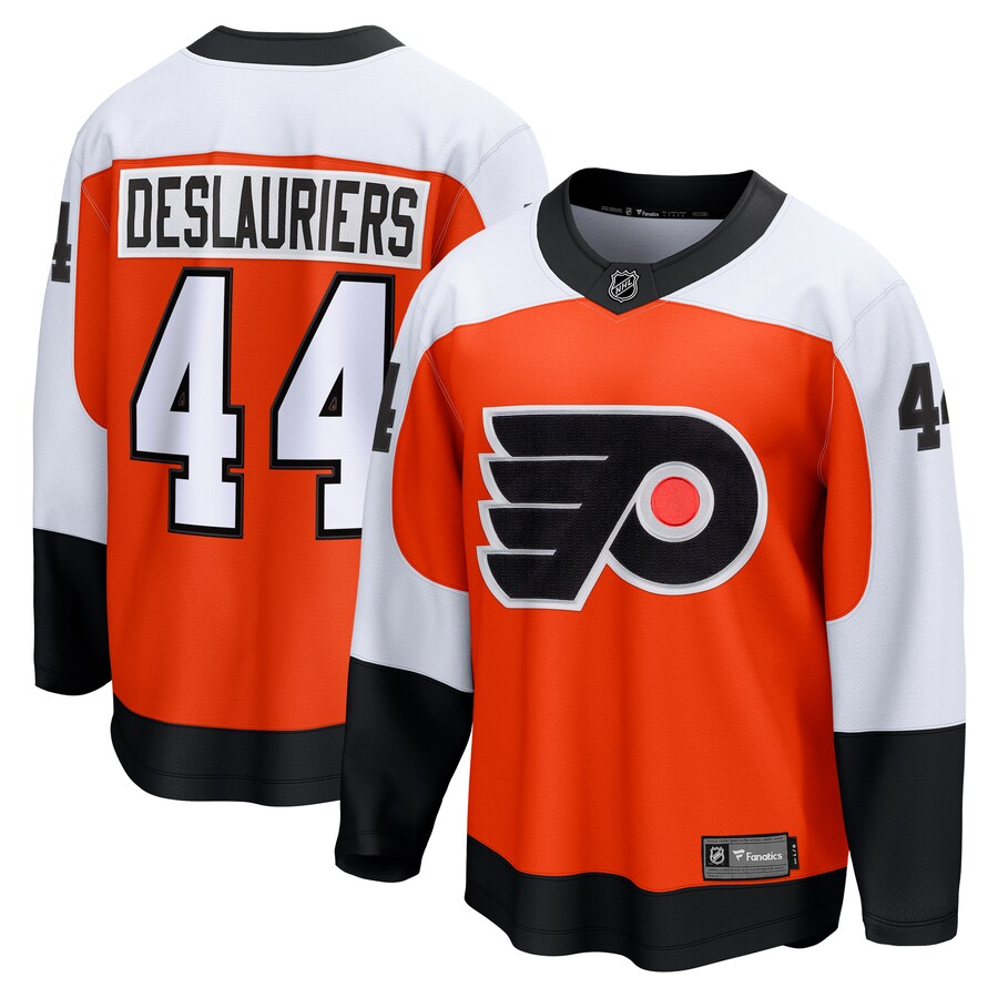 Men's Philadelphia Flyers Nicolas Deslauriers Fanatics Branded Orange Home Breakaway Jersey - Jersey