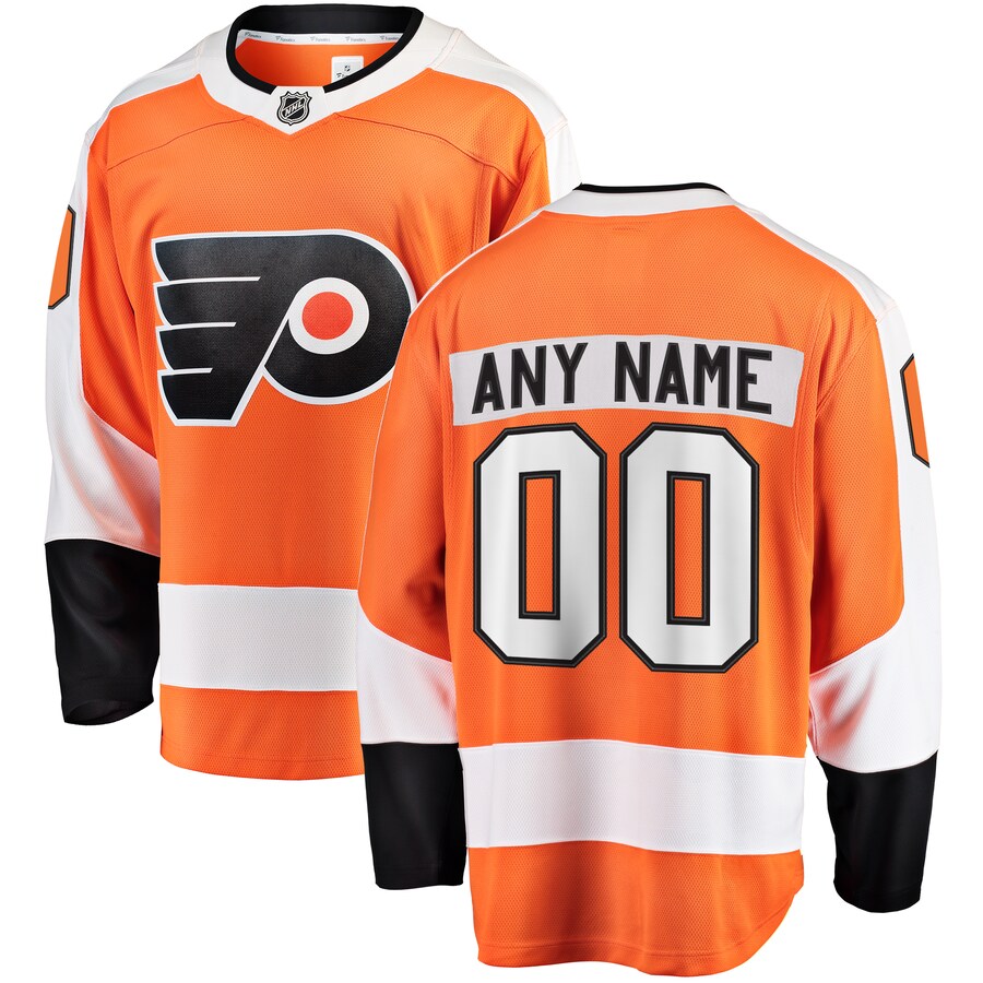 Men's Philadelphia Flyers Fanatics Branded Orange Home Breakaway Custom Jersey - Jersey