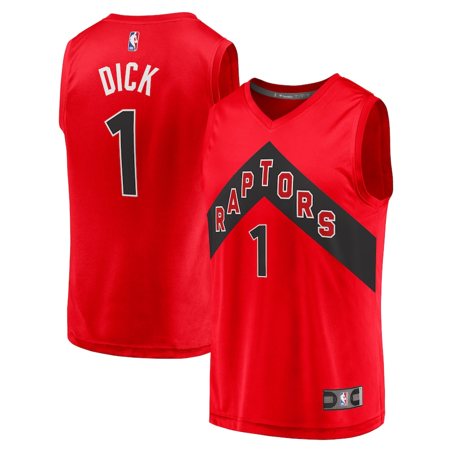 Men's Toronto Raptors Gradey Dick Fanatics Red Fast Break Player Jersey - Icon Edition - Jersey