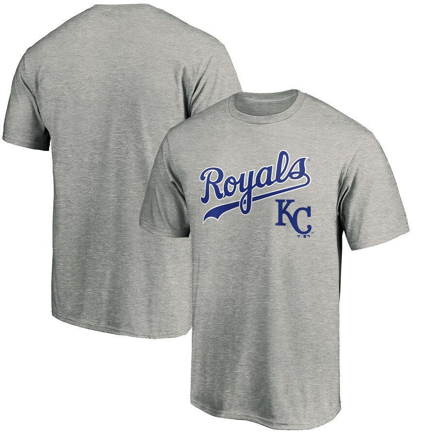 Men's Kansas City Royals Heather Gray Cooperstown Collection Wahconah T-Shirt - Jersey