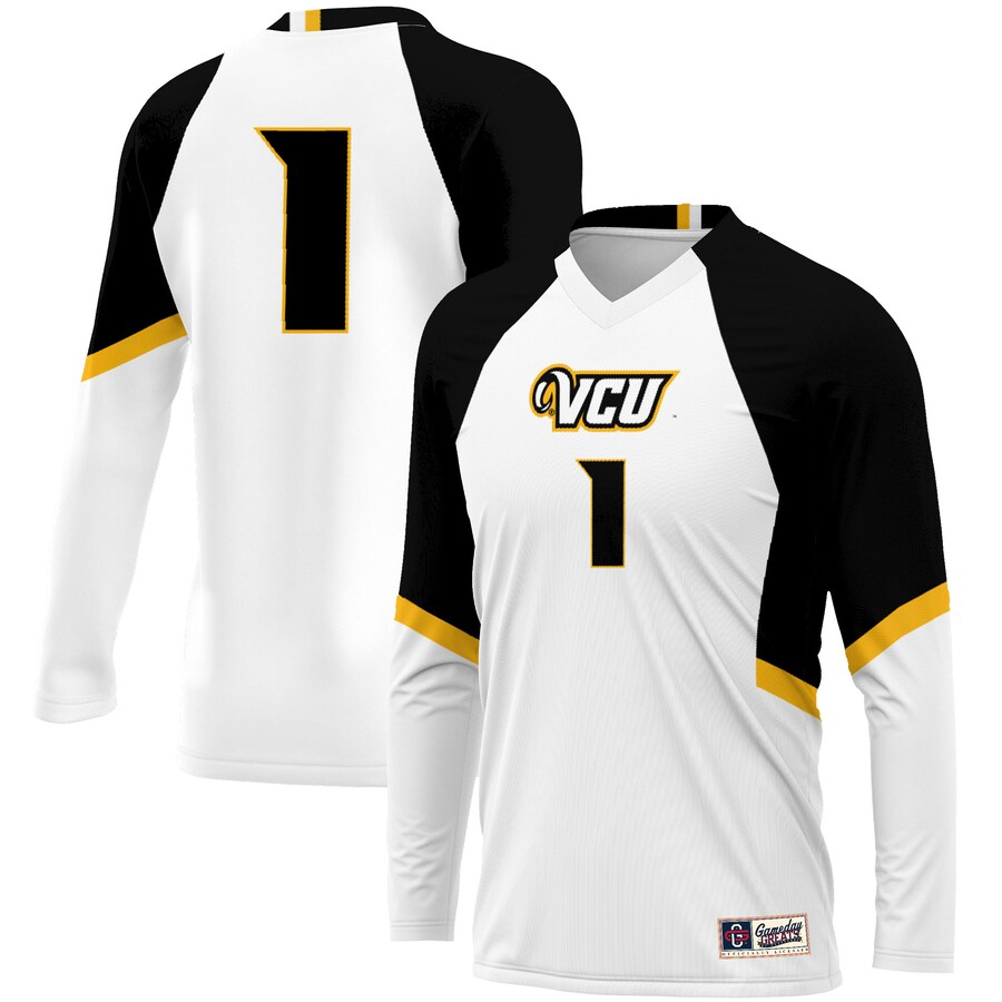 Unisex  GameDay Greats #1 White VCU Rams Women's Volleyball Lightweight Fashion Jersey - Jersey