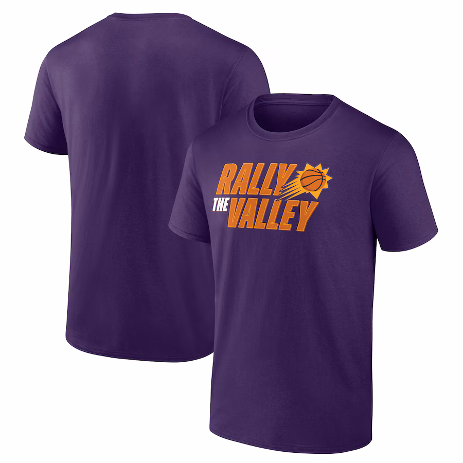 Men's Phoenix Suns Fanatics Purple Hometown Collection Rally The Valley T-Shirt - Jersey