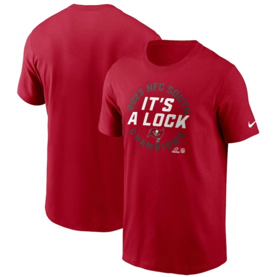 Men's Tampa Bay Buccaneers Red 2023 NFC South Division Champions Locker Room Trophy Collection T-Shirt - Jersey