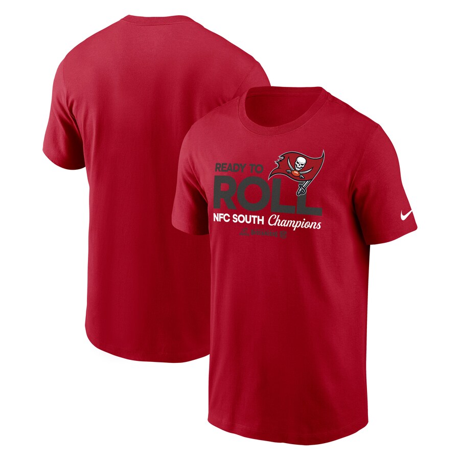 Men's Tampa Bay Buccaneers  Nike Red 2024 NFC South Division Champions Locker Room Trophy Collection T-Shirt - Jersey