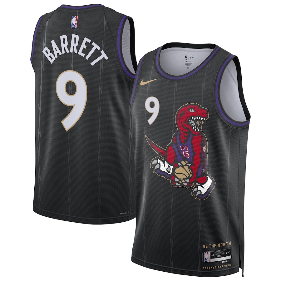 Unisex Toronto Raptors RJ Barrett Nike Black 2024/25 Swingman Player Jersey - City Edition - Jersey