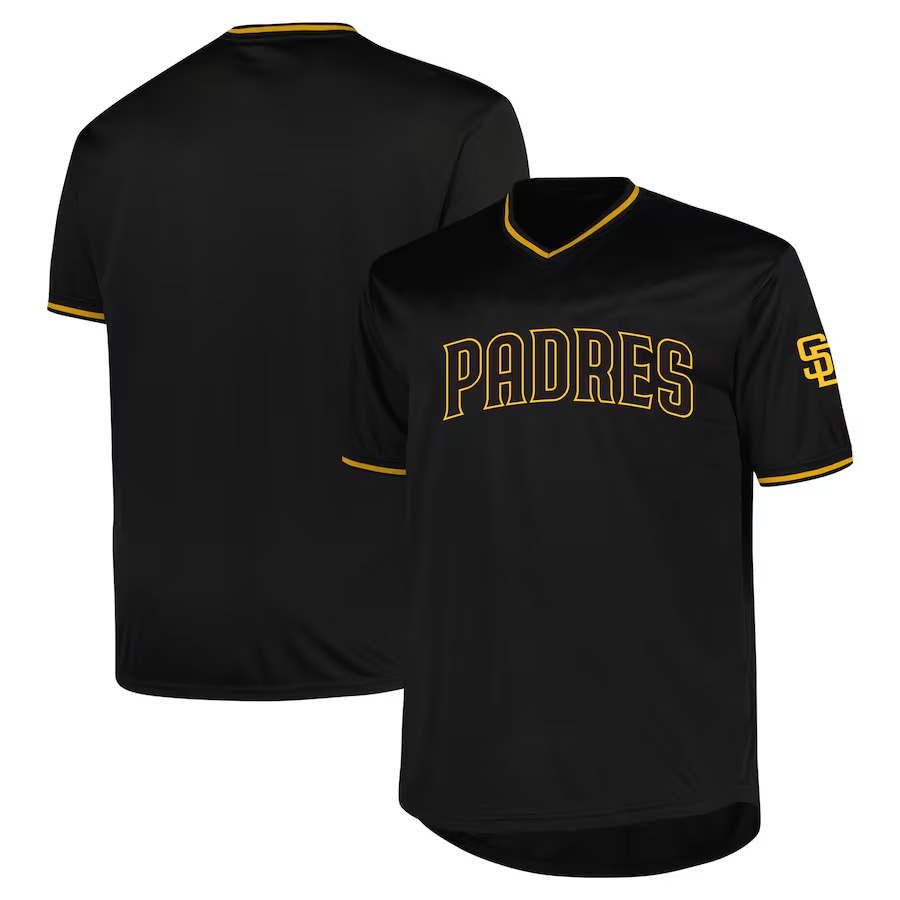 Men's San Diego Padres Profile Black Big & Tall Pop Fashion Jersey - Jersey