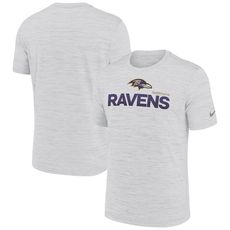 Men's Baltimore Ravens Nike White Blitz Velocity Modern Performance T-Shirt - Jersey