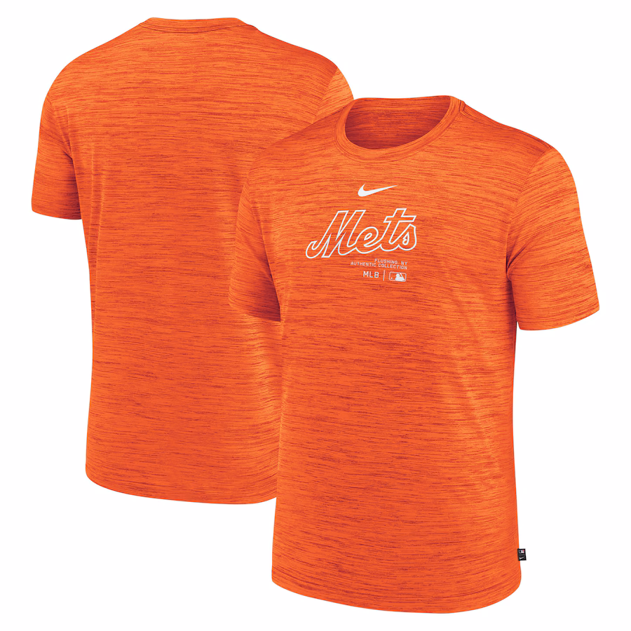 Men's New York Mets Nike Orange Authentic Collection Velocity Performance Practice T-Shirt - Jersey