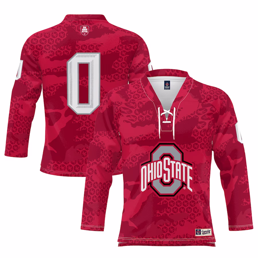 #0 Ohio State Buckeyes GameDay Greats Ice Hockey Jersey - Scarlet - Jersey