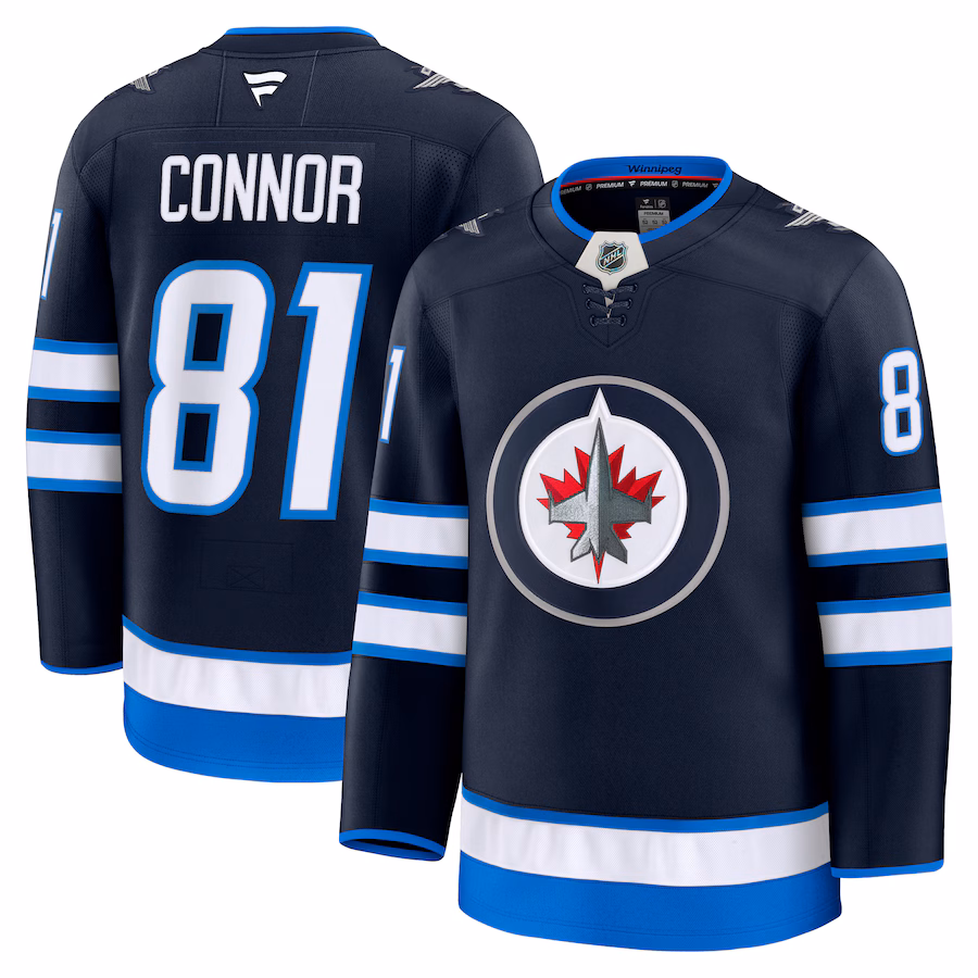 Men's Winnipeg Jets Kyle Connor Fanatics Navy Home Premium Jersey - Jersey