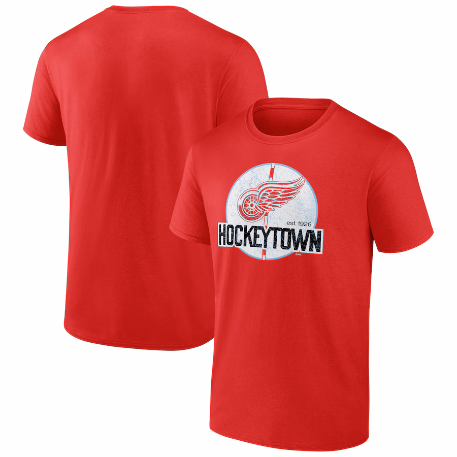 Men's Detroit Red Wings Red Ice Cluster T-Shirt - Jersey